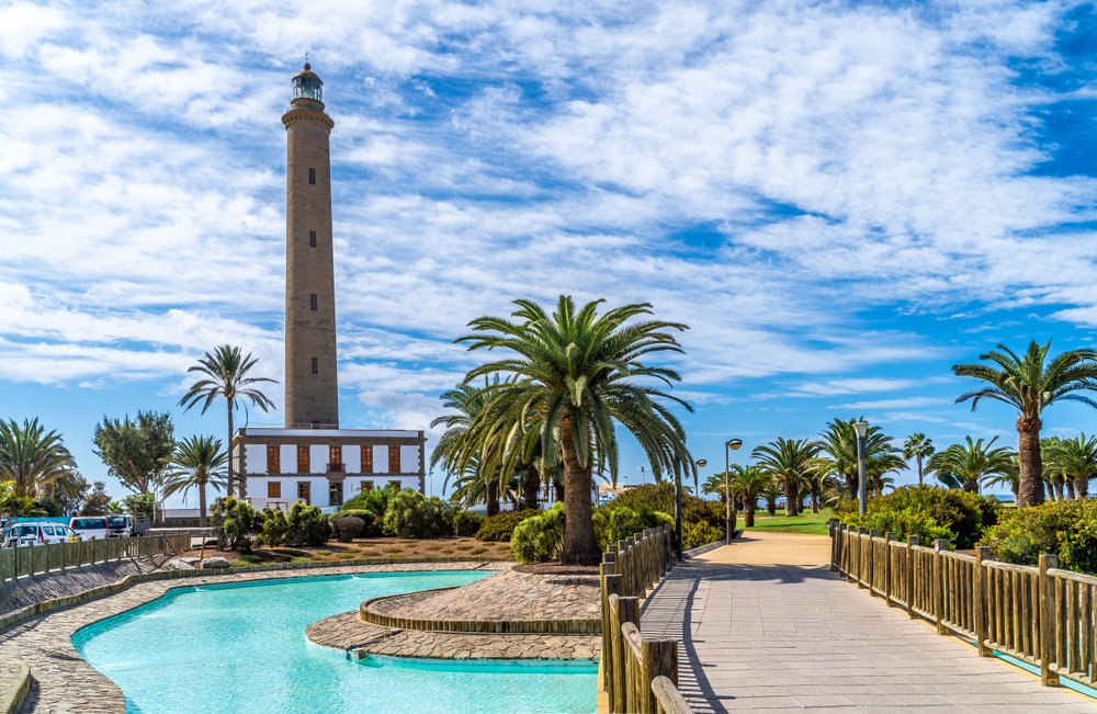 leuchtturm von maspalomas in meloneras