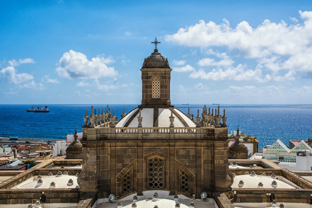 cathedral santa ana from above