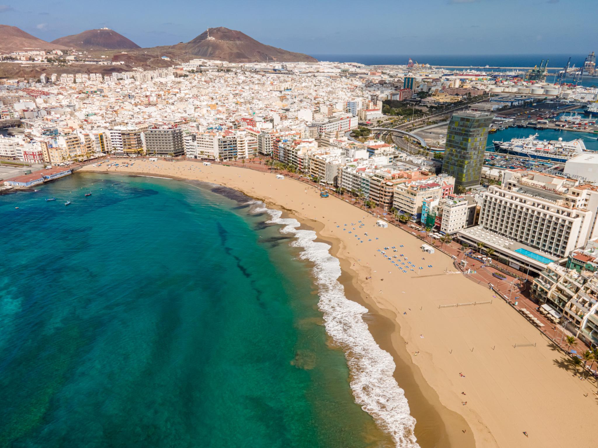 las canteras strand von oben in las palmas