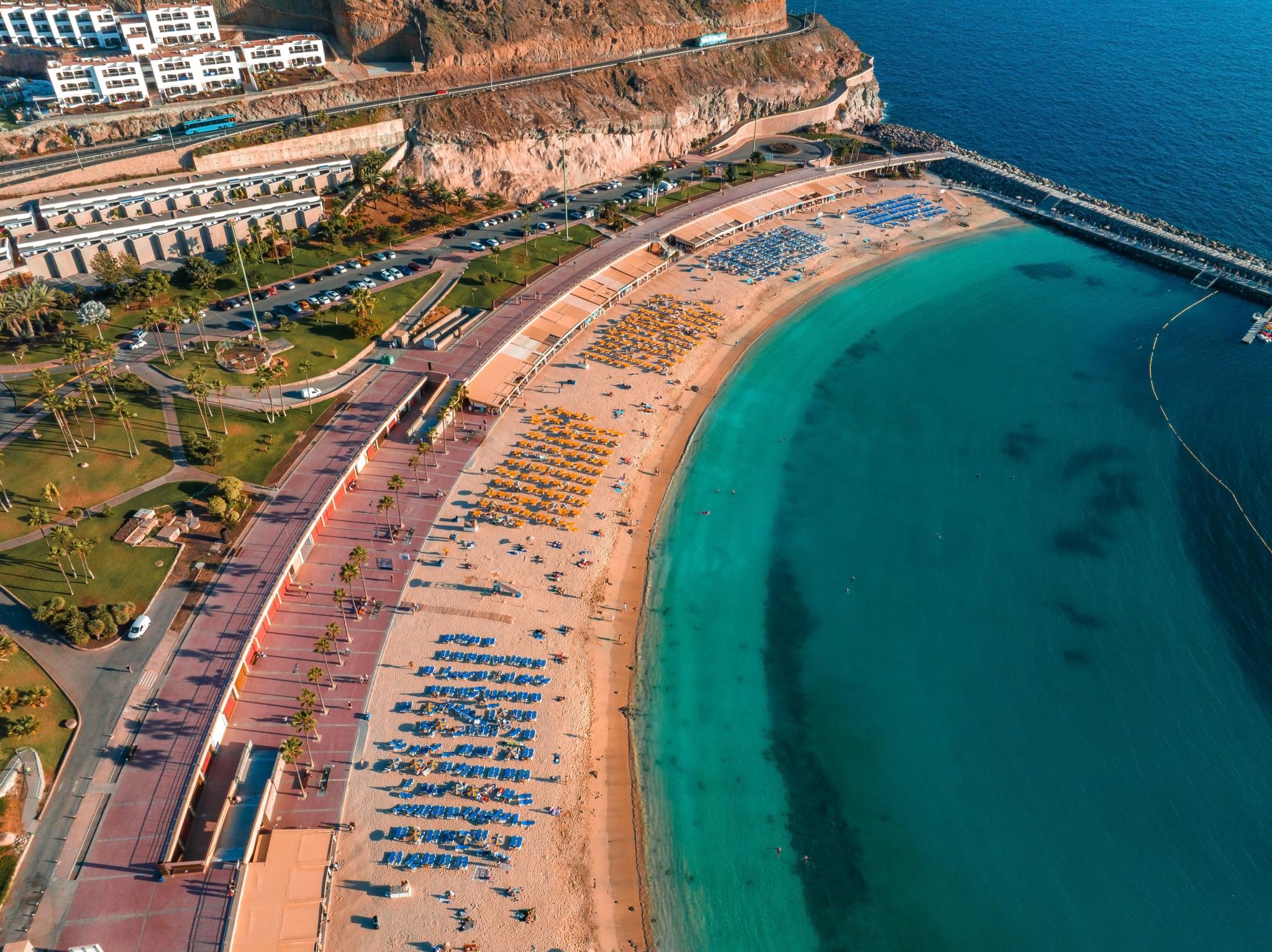 aerial view of playa de amadores